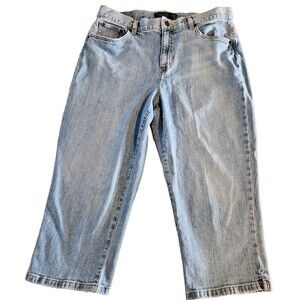 Ralph Lauren Jeans Co Womens Blue Capri High Rise Size 14 Denim Jeans 5 Pocket